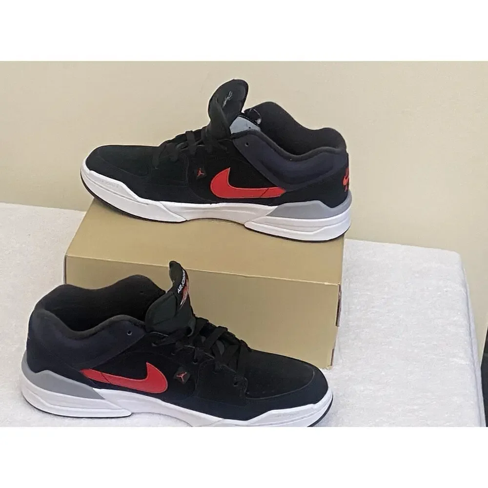 Jordan Men’s Stadium 90 Bred Basketball Shoes Size 11 Red Black Activewear‎